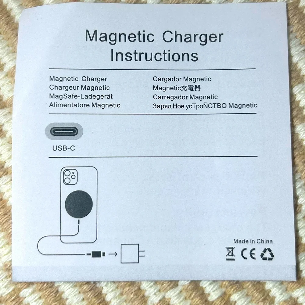 Magnetic Wireless Charger 15W USB C Qi Compatible Smartphone Charging Pad New